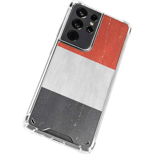 Yemen Flag Distressed Galaxy S21 Ultra 5G Clear Case